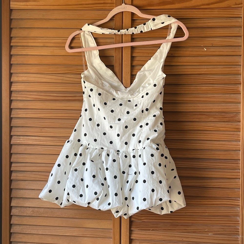 Peppermayo Black and White Polka Dot Dress - Picture 6 of 7